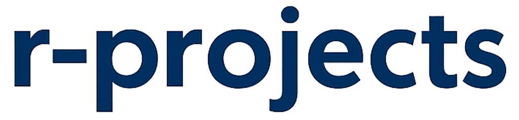 r-projects Schriftzug